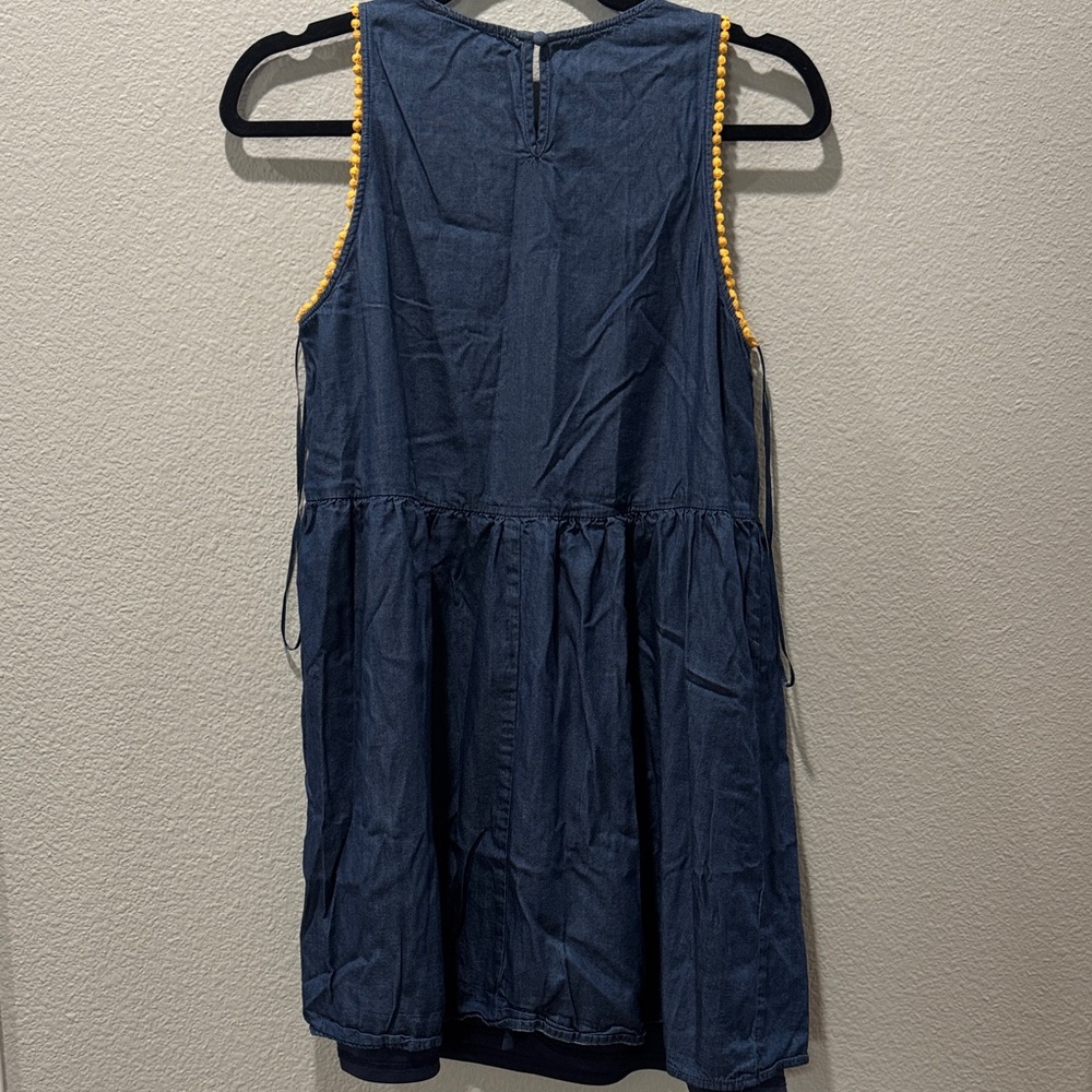 🌸 Savanna Jane Sleeveless Boho Embroidered Denim Dress – Size S 🌸 - Picture 3 of 3